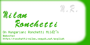 milan ronchetti business card